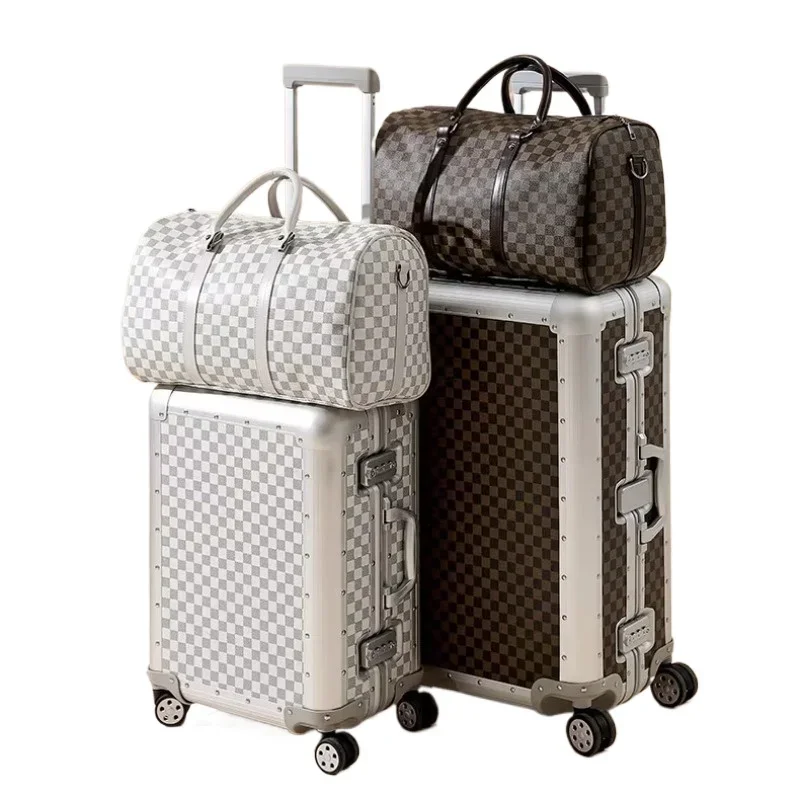 

Алюминиевый вращающийся чемодан с выдвижной ручкой и кодовым замком для деловых поездок