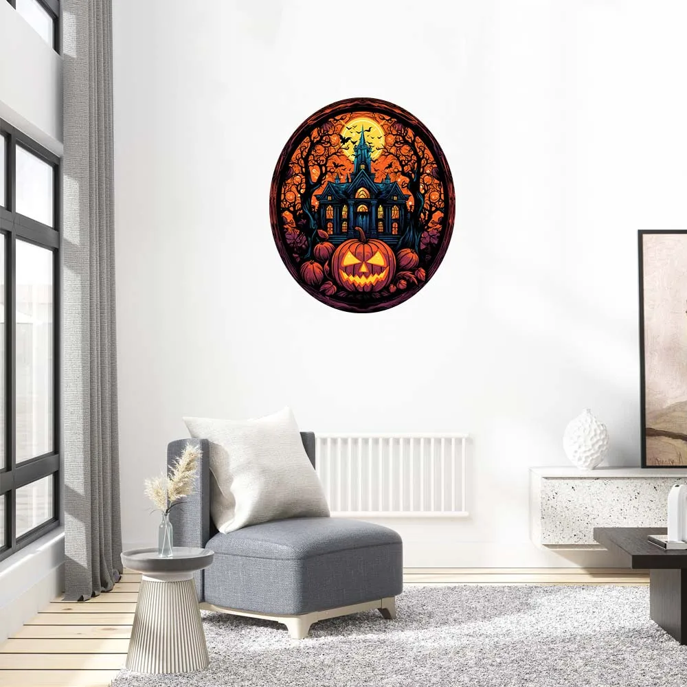 Wooden Puzzle Halloween Pumpkin Personalized 3D Puzzle Adult Children's Gift Education Children's Toys Family Interactive Game A