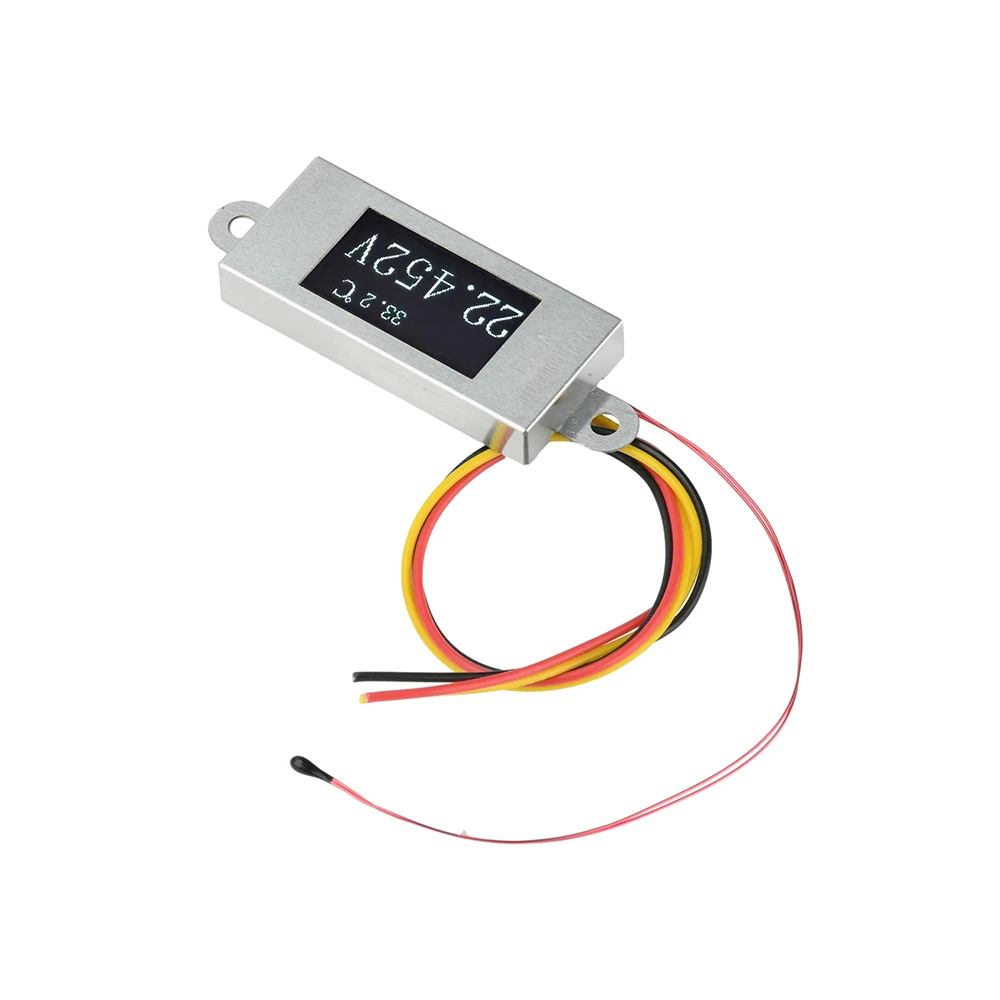 Ultradünnes Mini-Digital-Voltmeter DC5-30V 0,5 Zoll OLED-Display Voltmeter Temperatursensor NTC-Sonde 1-6S Spannungsüberwachung – Detail 5
