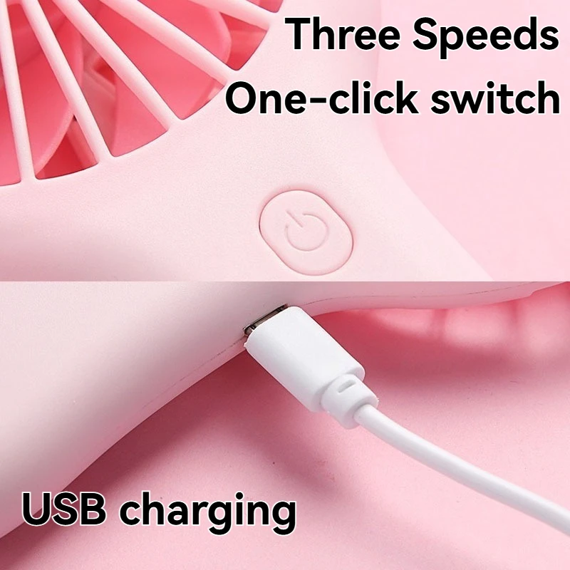 New model Mini Portable Creative USB charging Fan compact Handheld portable fan Gift Student home work Travel pocket desk fan image 4