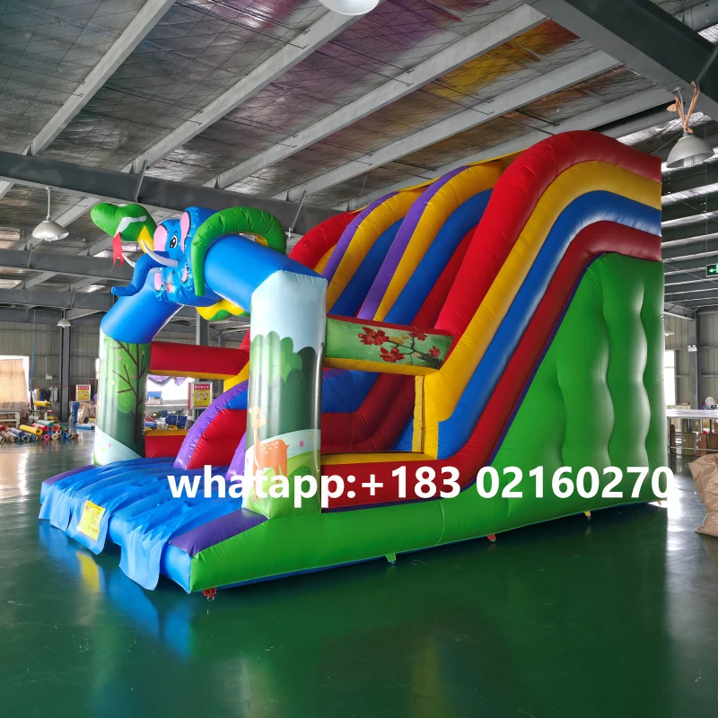 Inflatable Elephant Slide  Bouncer Hot Sale Factory Price Inflatable Trampoline Inflatable Slide High Quality