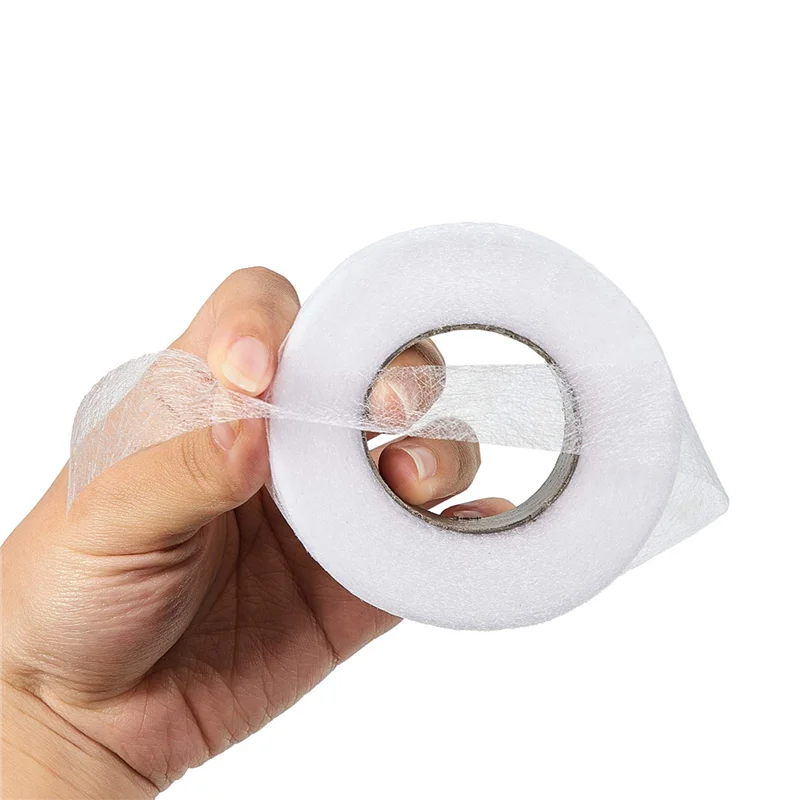 Double sided hot melt film2 Pack Iron on Hem Tape No Sew Hem Tape Roll Web Tape with Tape Measure for Garment Clothes DIY Crafts