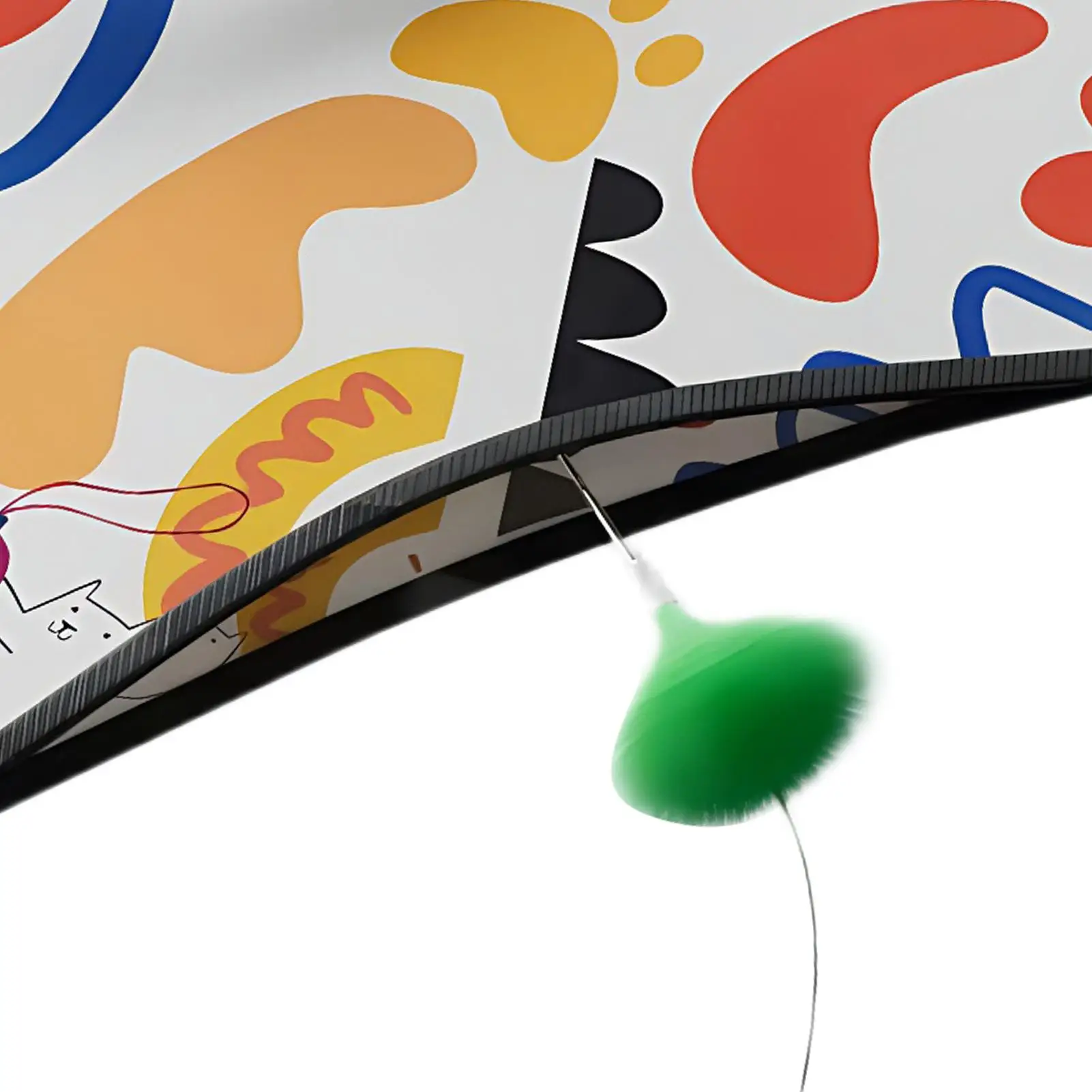 

Коврик для игр для кошек 2-в-1, интерактивный перезаряжаемый аксессуар на колесиках, стимулирующие игрушки для кошек для дома, игры на открытом воздухе, обучение