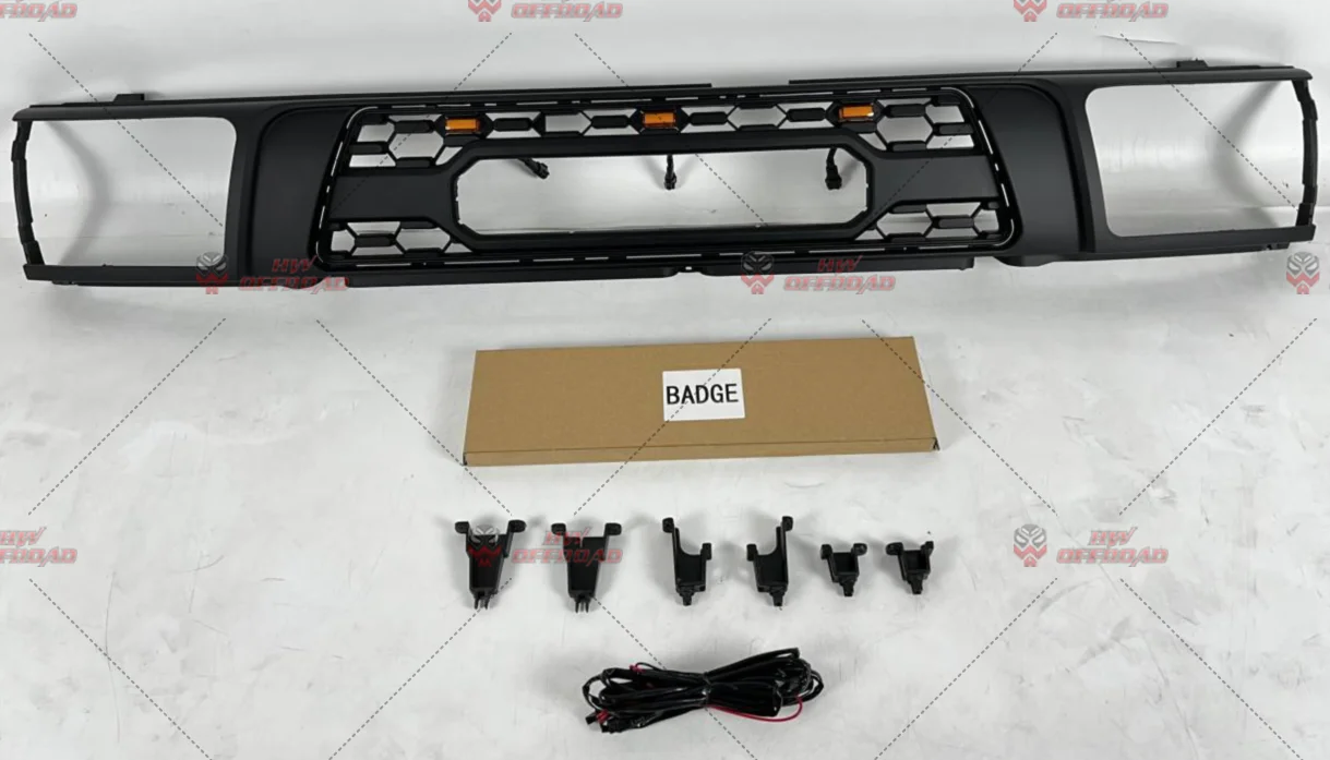 شواية السباق الأمامية مع أضواء لسيارة Toyota 4Runner 1992 1993 1994 1995 تعديل الشوايات شاحنة بيك اب شبكة المبرد
