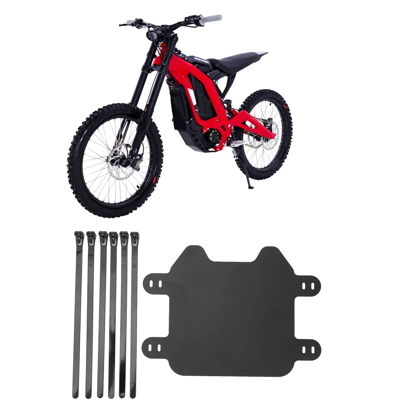 Motorcycle Front Number Plate Matte Black Easy to Install License Plate Replacement for SUR‑RON Light Bee Light S X