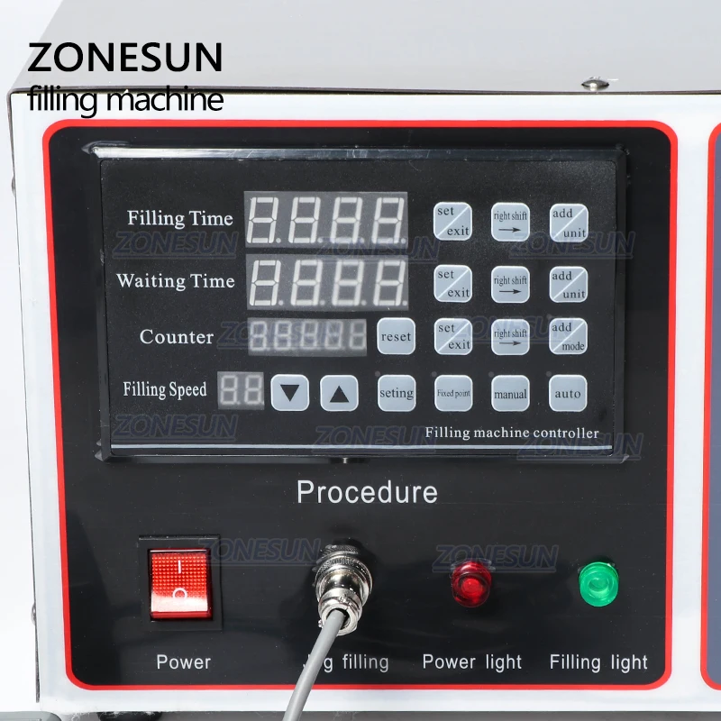 ZONESUN Liquid Filling Machine Stainless Steel Semi Automatic Laundry Oil Perfume Big Flow Filler Milk Water Production GZ-GFK17