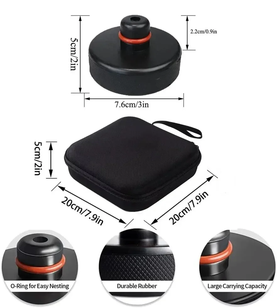 4 pezzi di sollevamento in gomma per auto jack pad con scatola di immagazzinaggio telaio degli attrezzi per Tesla modello 3 modello S modello X