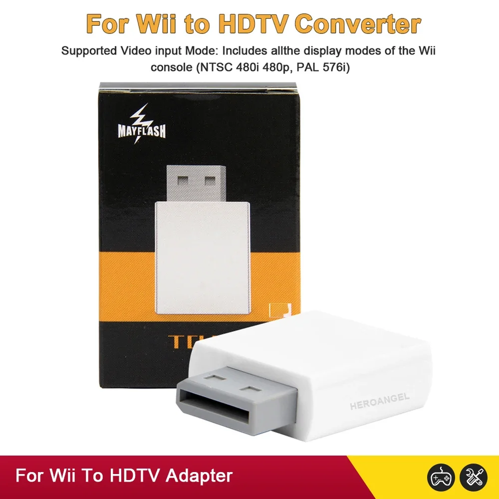 Mayflash For Wii to HDMI-compatible Converter 1080p 720p Connector Output Video With 3.5mm Audio Jack For PC TV Monitor Display
