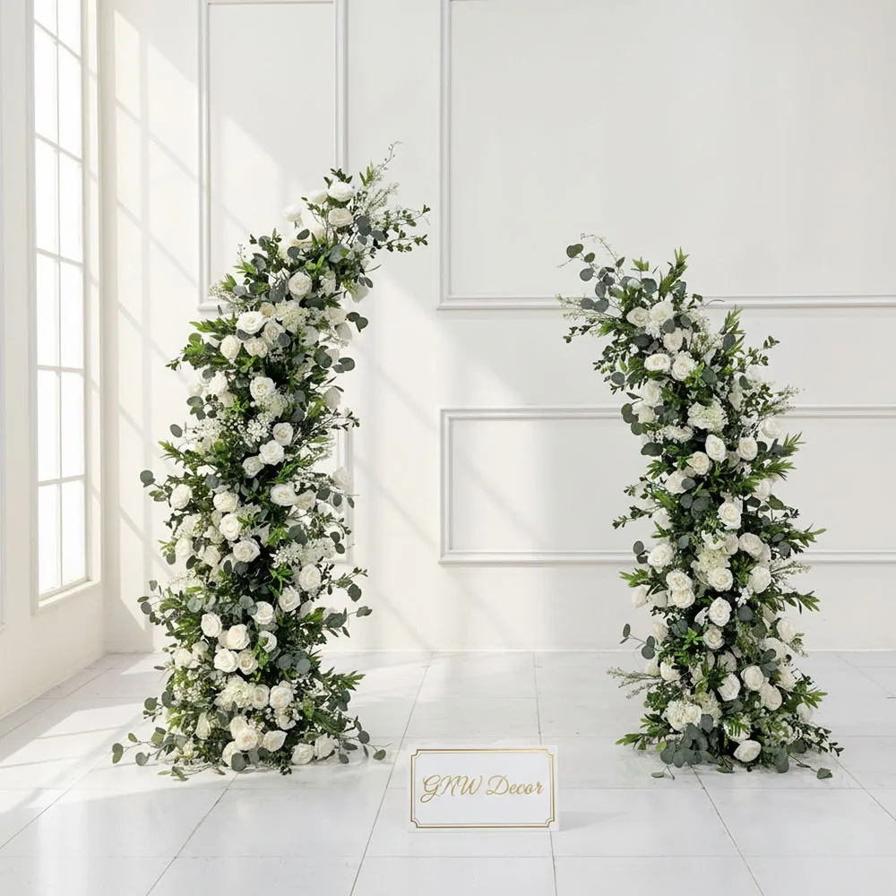 Wholesale Wedding Artificial Flower Arch Wedding Cow Horn Floral Arches For Wedding Arch Backdrop