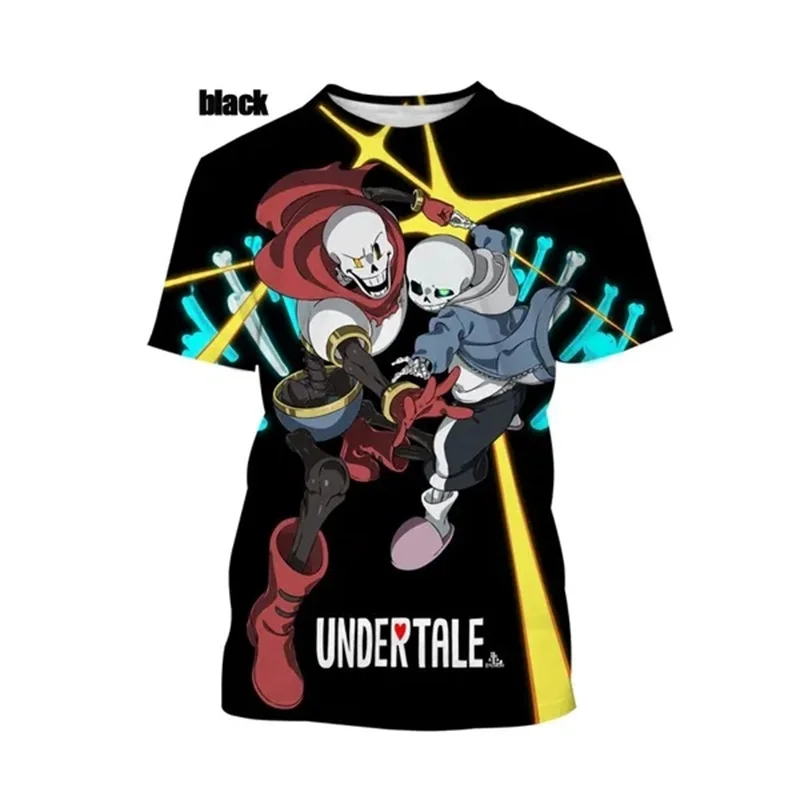Vedio Game Undertale Sans T Shirt For Men Women 3D Print Casual Short Sleeve Tee Tops Round Neck Plus Size Men T Shirts