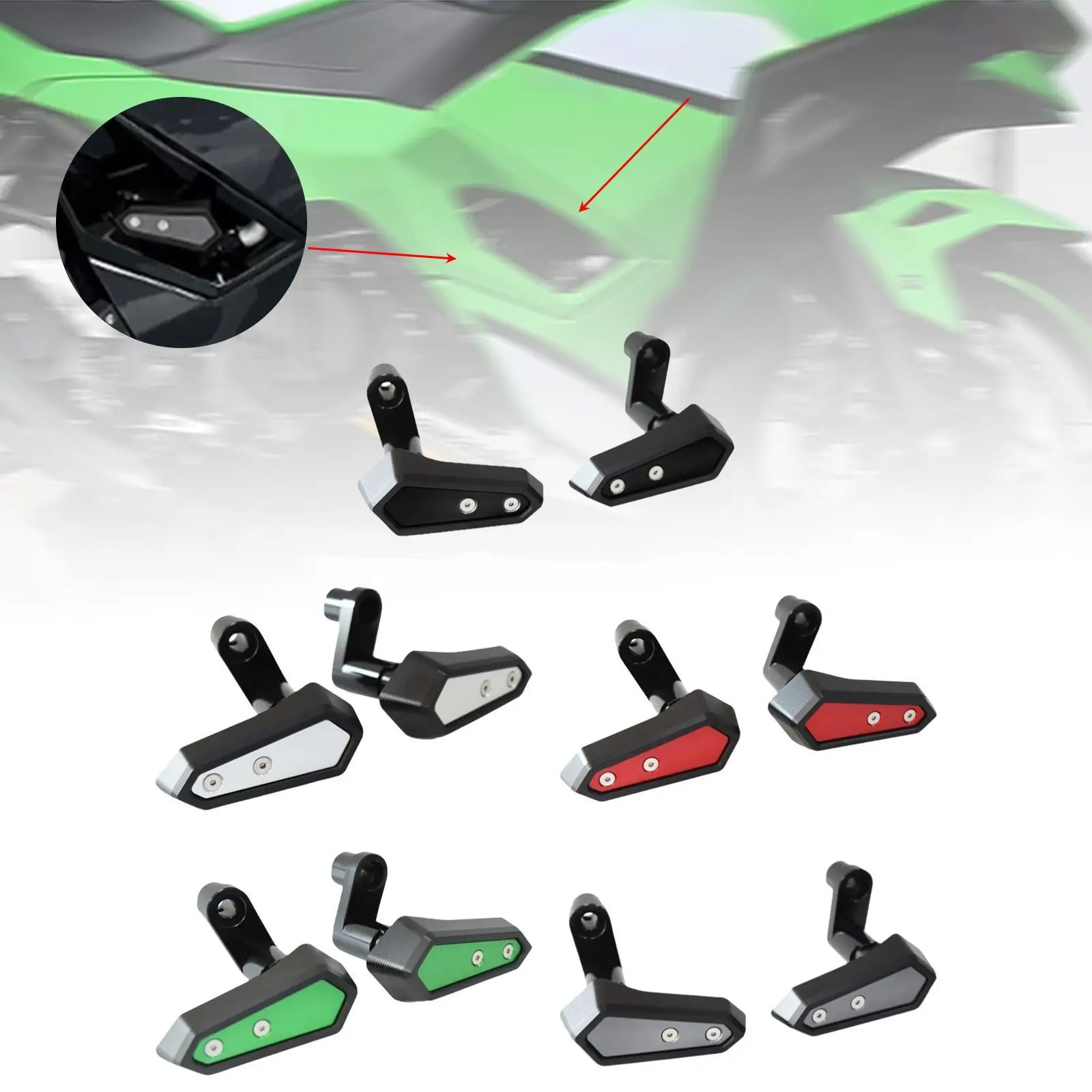 

Motorcycle Engine Guard Cover Professional Easy Installation Directly Replace Guard Pad Slider Cover Protector for Ninja500