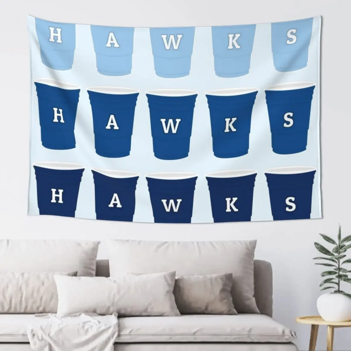 

RWU Hawks Solo Cup Tapestry Decorations For Room Decoration Room Tapestry