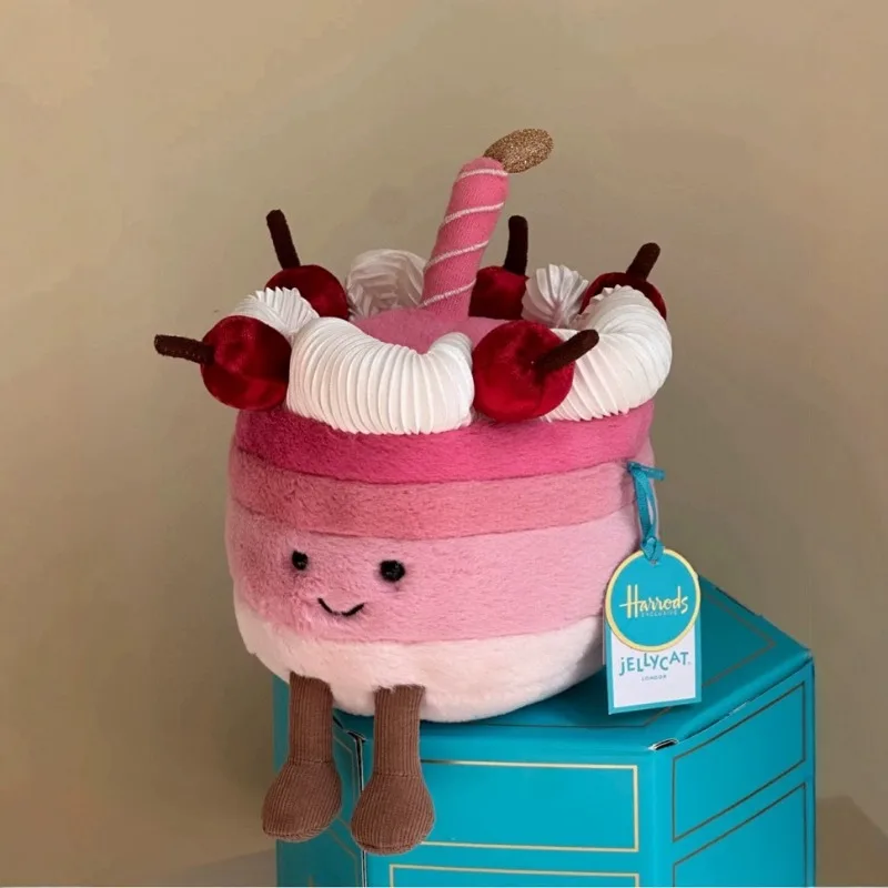 

Милая плюшевая игрушка-кукла в виде вишневого торта, подарок для девочек, праздничный подарок
