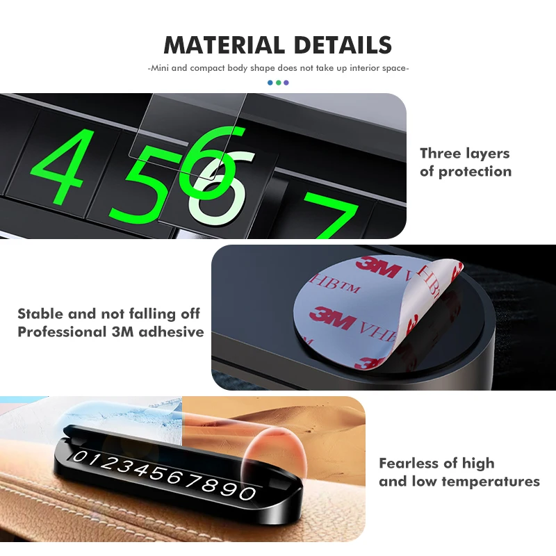 For Fiat Temporary Car Parking Stop Phone Number Card Sign Accessories 500 Grande Punto UNO Tipo Stilo Palio Astra Bravo - view 2