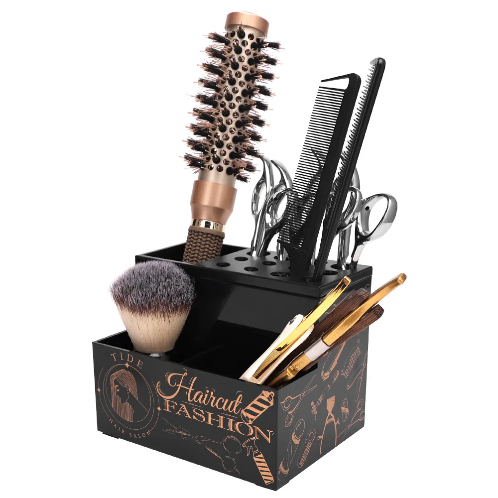 

Profession Barber Holder Anti Slip Multifunctional Hair Comb Scissors Rack Hairdressing Tools Box Barbershop Accessories Tools