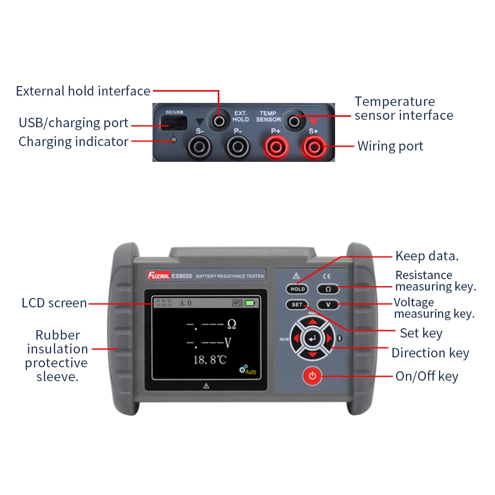 ES8020 Lead battery lithium battery analyser Battery Internal Resistance Tester for Industrial use