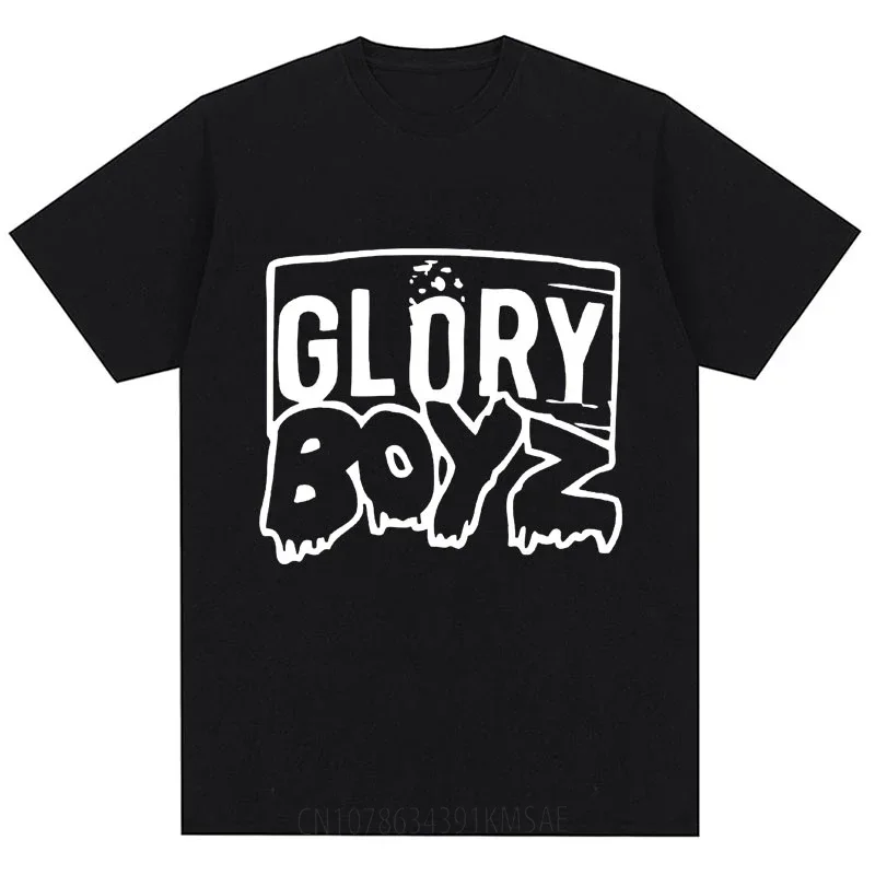 Rapper Chief Keef Glory Boyz Print T-shirt Men Women Harajuku Punk Hip Hop Oversized Short Sleeve Casual Cotton Street T-shirts