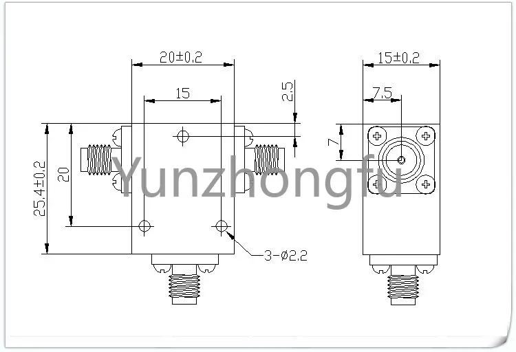 1.8-3.8G Multi-network Optional Transceiver Common Antenna  Coaxial SMA RF Ferrite Circulator Frequency