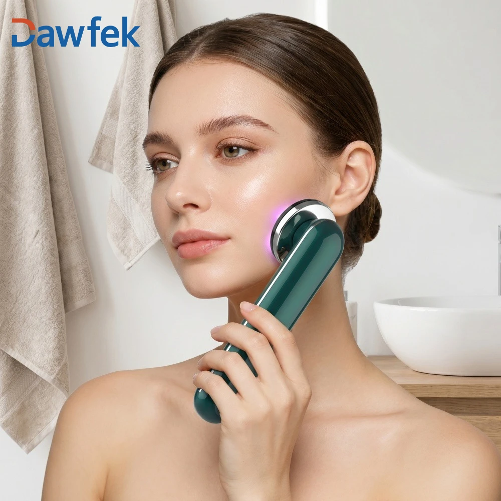 Dawfek Face Lifting Massager with RF Microcurrent and LED Phototherapy Red Light Therapy Beauty Device for Anti Wrinkle Skin