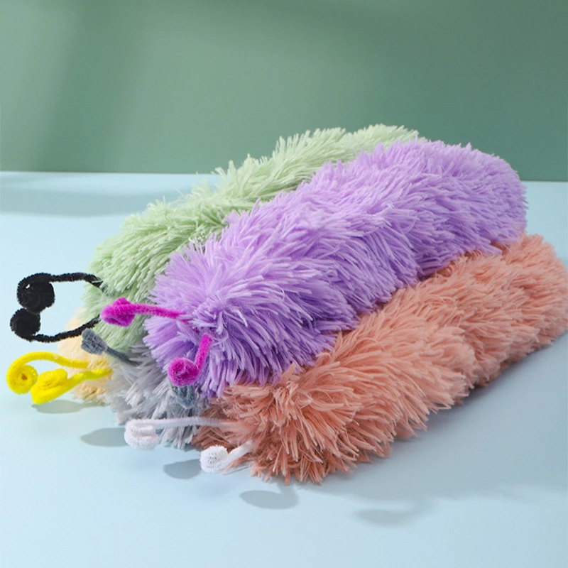 Cat Rustle Sound Catnip Toy Interactive Plush Caterpillar Teeth Grinding Pillow Kitten Bite Resistant Catch Play Toys