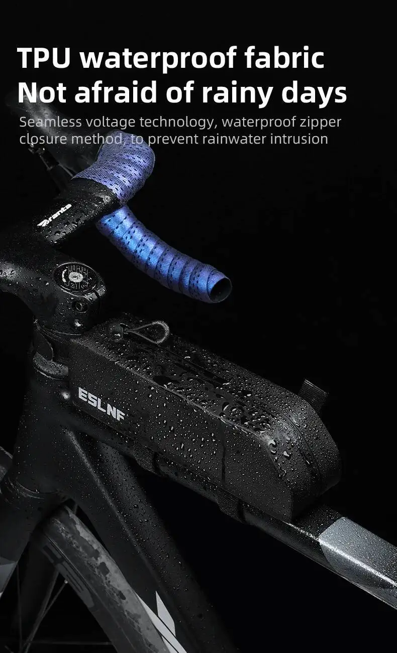 ESLNF Tragbare Vollständig Wasserdichte Vorderrahmen-Fahrradtasche Aufbewahrung MTB Rennrad Oberrohr-Fahrradtaschen – Detail 4