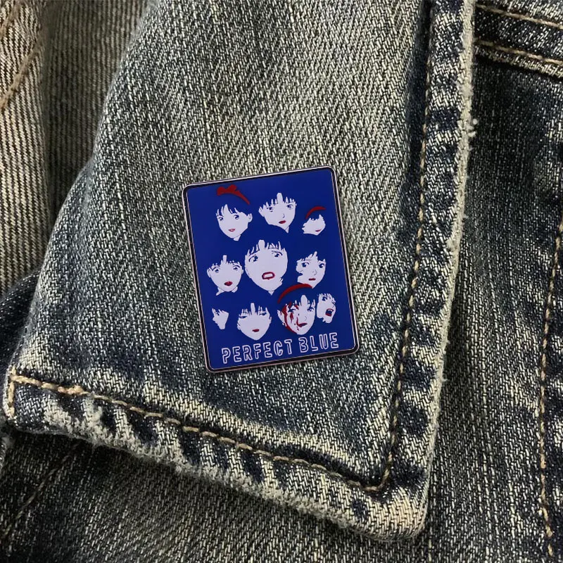 1997 الكمال الأزرق مانغا ملصق الفن المينا دبوس أنيمي الفيلم شارة