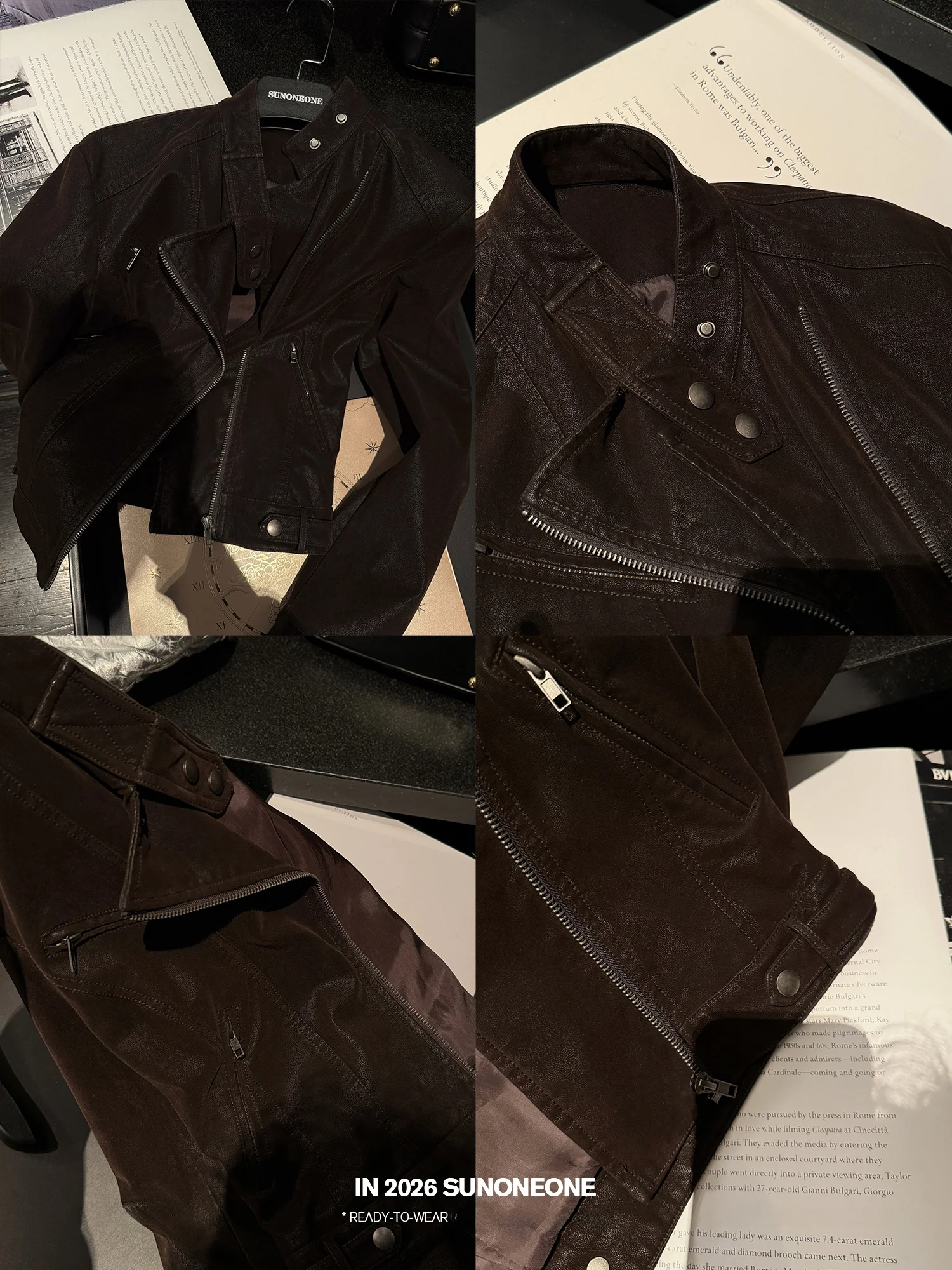 ウォッシュドPUレザーバイカージャケット レディース スリムフィット ジッパーフロント ヴィンテージ風 クール 冬用アウター シンプルスタイル 長袖コート