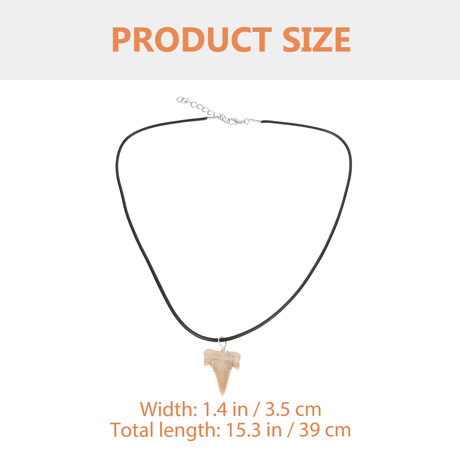 Necklace for Men Decoration Women Chain Hanging Pendant Necklaces Sharks Tooth Charm Cool Natural