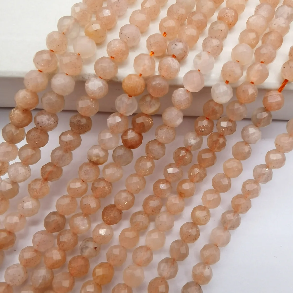 

4MM Yellow Sun Stone Faceted Loose Beads Strand 15 Inch Jewelry Making For Woman Gift A343