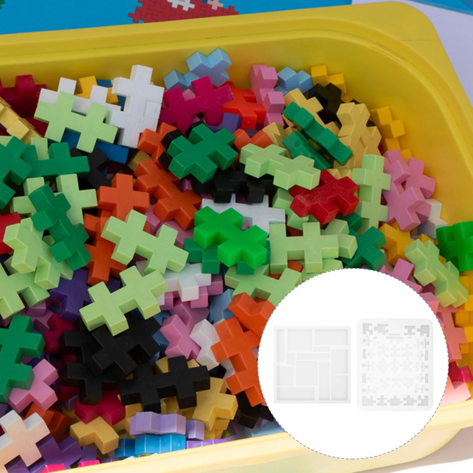 

2pcs Geometric Puzzle Mold Silicone Diy Crystal Craft Epoxy Resin Casting Reusable Non-Stick Flexible Durable Tool For Jewelry