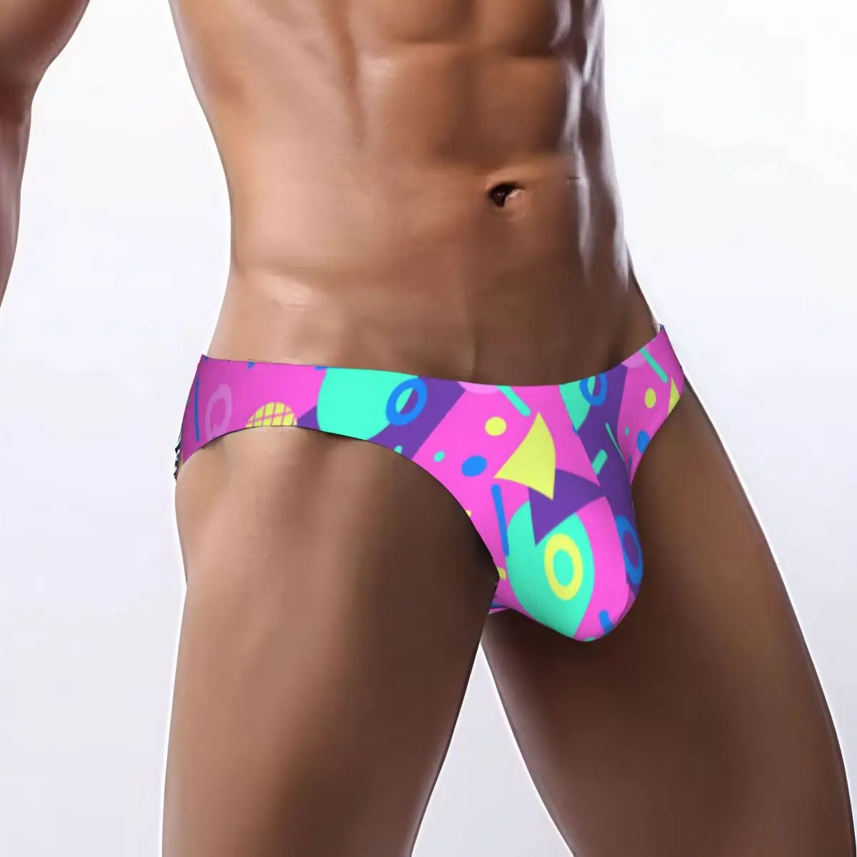 

Men's Underwear Briefs 80s Geometric Memphis Retro Sexy Underpants Male Panties Bikini Underwear Ropa Pants