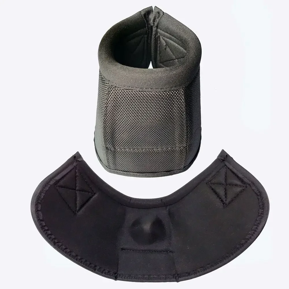 Protectores de pies de caballo duraderos, Protector de muñecas de pezuña de tela Oxford negra, botas de caballo resistentes al desgarro, 1 par