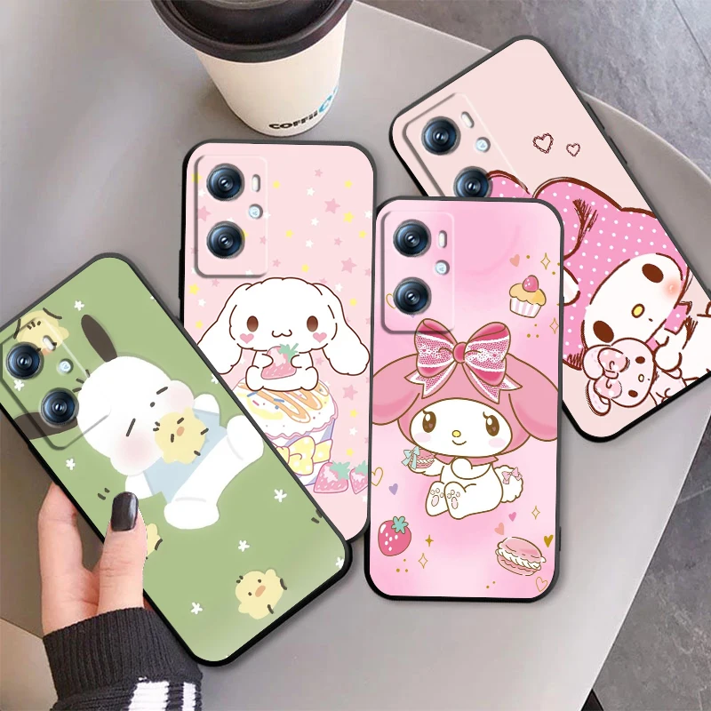 

Sanrio Cinnamoroll Pochacco For OPPO Find X6 X5 X3 A54S A5 A94 A16 A53S A57 A74 A72 A98 A78 A96 A9 5G Black Cover Phone Case