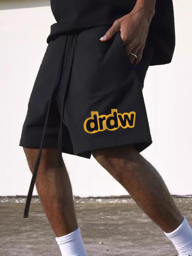 

plus Size 280 Pou Men's orts Five-Quarter Loose Fit Casual Pants American Sle Summer Faion High Street Hip Hop Smile...