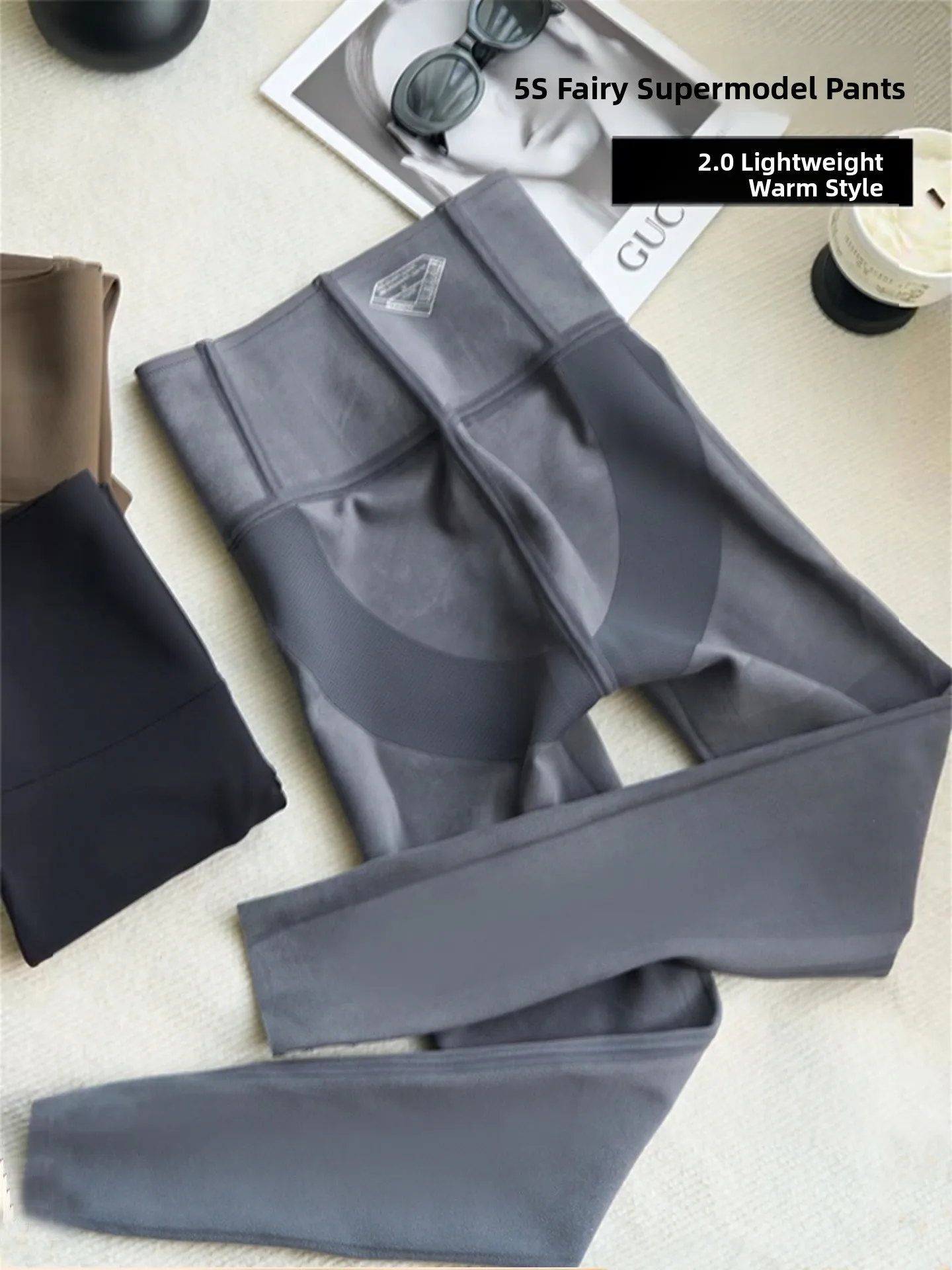 

Fce Lined High Waist Thi Yoga Pants Women's Autumn Winter Outwear ark Pants Tightening Tummy Control Butt Lifting