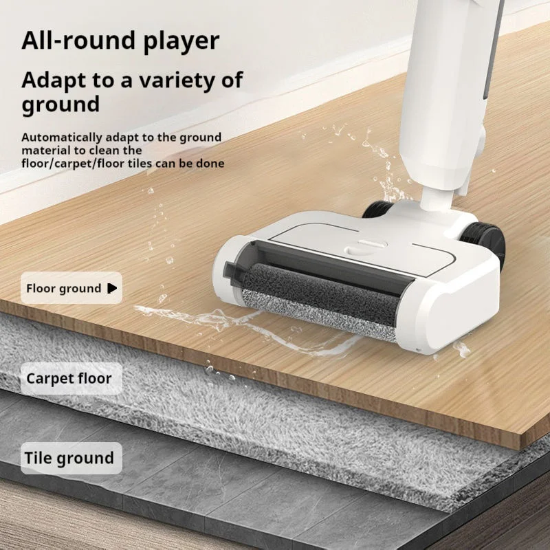 

Беспроводной моющий пылесос для дома с УФ-стерилизацией, складной, для сухой и влажной уборки, 2500 Па, 60 минут работы, функция самоочистки