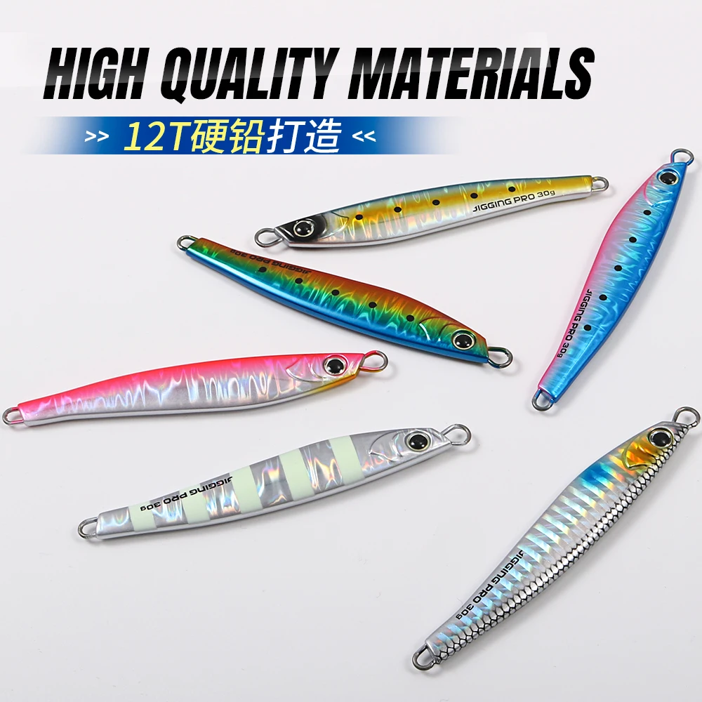 JIGGING PRO Jugulo Jig 20g 30g 40g 60g Casting Jig Shore Metal Jig Lure Saltwater Fishing Tackle