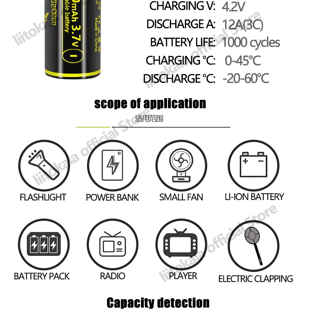10 Batterie Ricaricabili 3.7V 3000mAh + 2 Caricabatterie USB &ndash; Per Torce E Luci