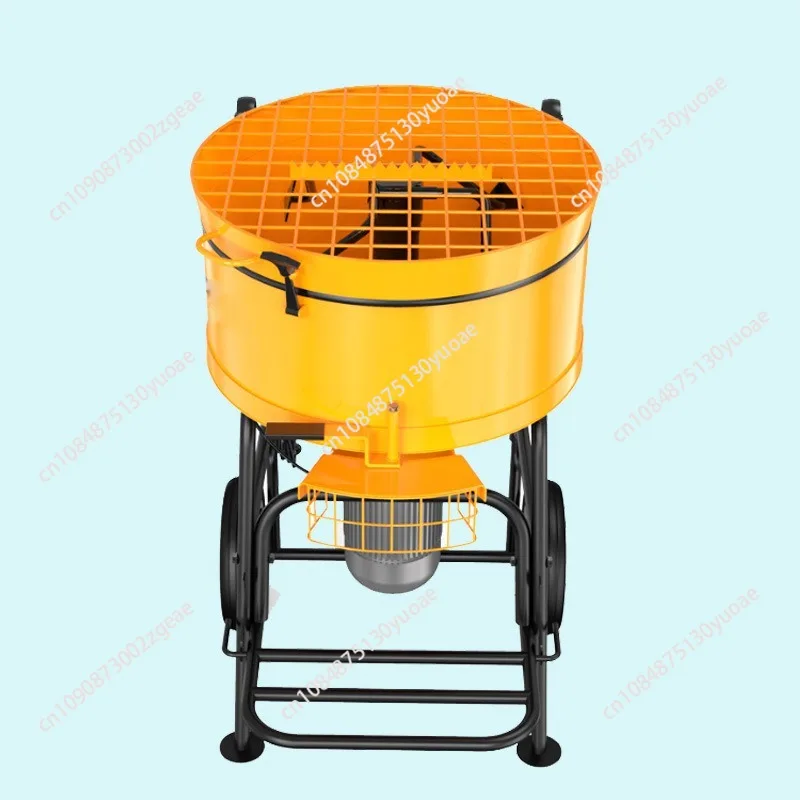 Electric Portable Forced Action Pan Mixer 120L Mobile Wheel Concrete Cement Screed Mixer for Construction Mortar Mixing Work