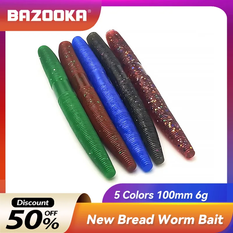 

Bazooka Fishing Trout senko worm lure Soft Baits Artificial Earthworm Wobblers Plastic Souple Silicone Wacky Rig Weightless Bass