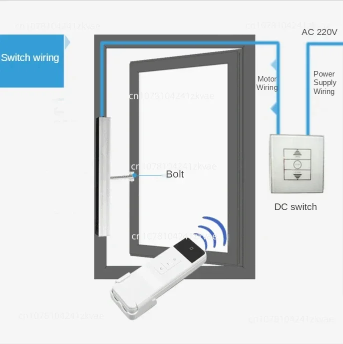 AC 100-600mm Travel length Chain Driven Smart Window Actuator Automatic Open Window Automation Skylight Casement Remote control