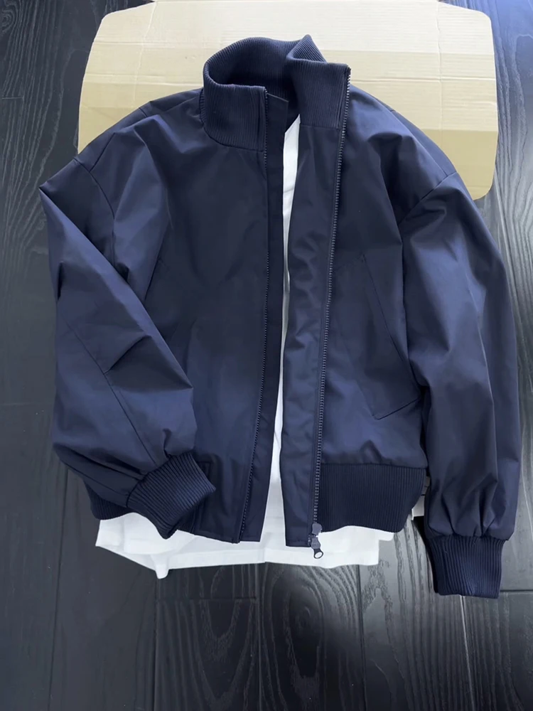 

Cleanfit ort Pilot Jaet Men's American Workwear Outerwear Couple's Stand Collar Baseball orm Autumn Youth Faion