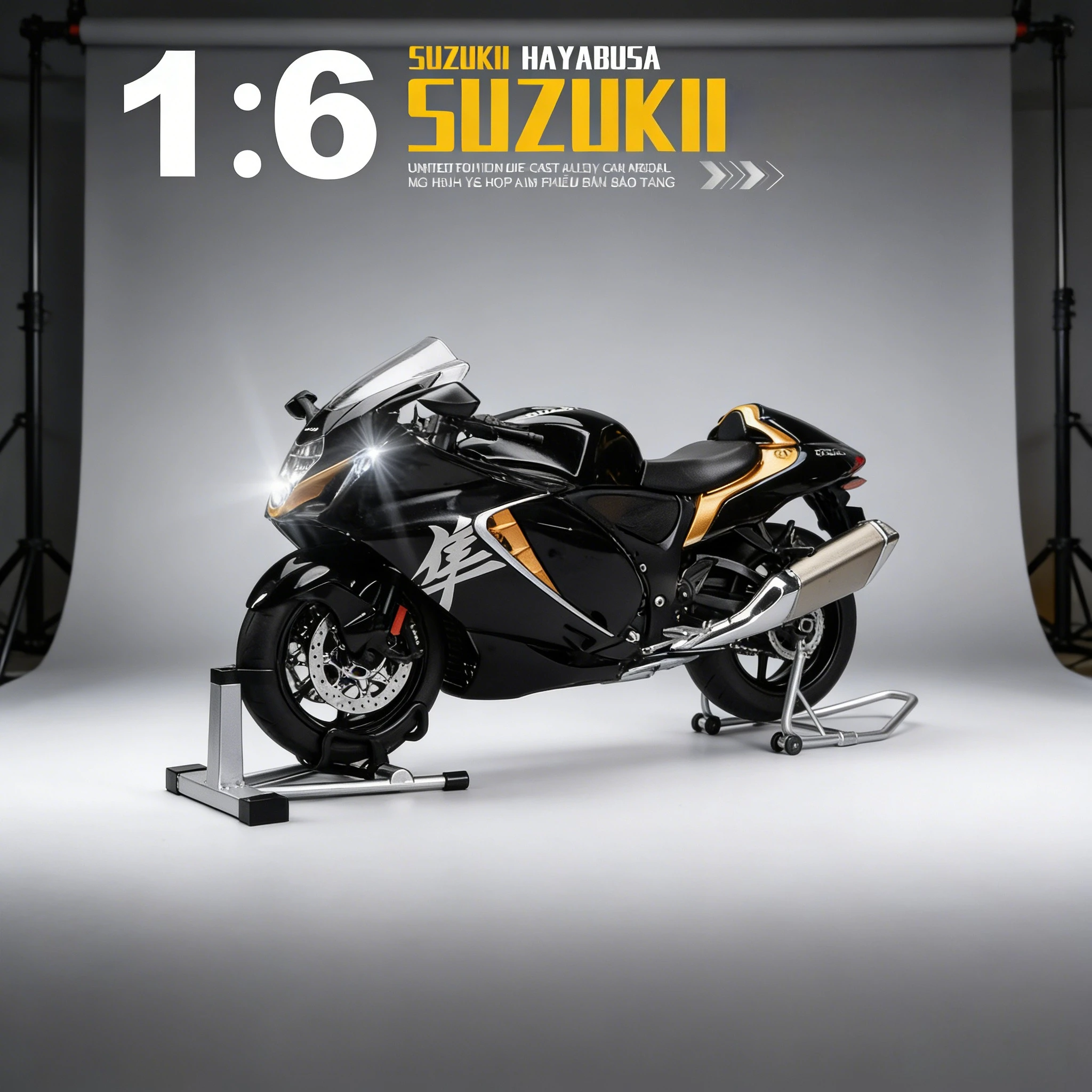 

Для Suzuki 1:6 GSX-1300R, реплика модели распыления из сплава, коллекционное украшение, подарок на день рождения мальчика, рождественская игрушка
