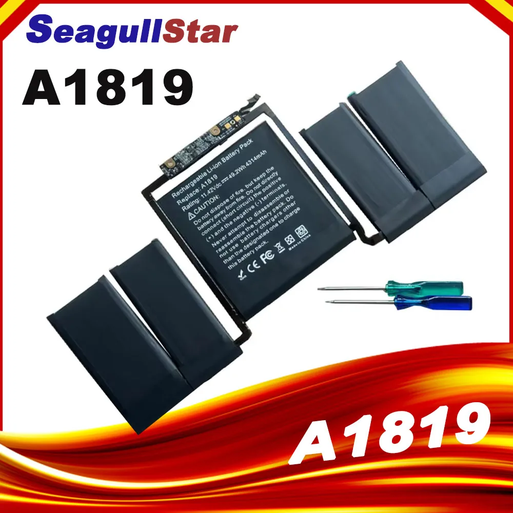 

11.4V A1819 Battery for Apple MacBook Pro 13'' Touch Bar A1706 (Late 2016 Mid 2017) EMC 3071 EMC 3163 MLH12LL/A 4314mAh