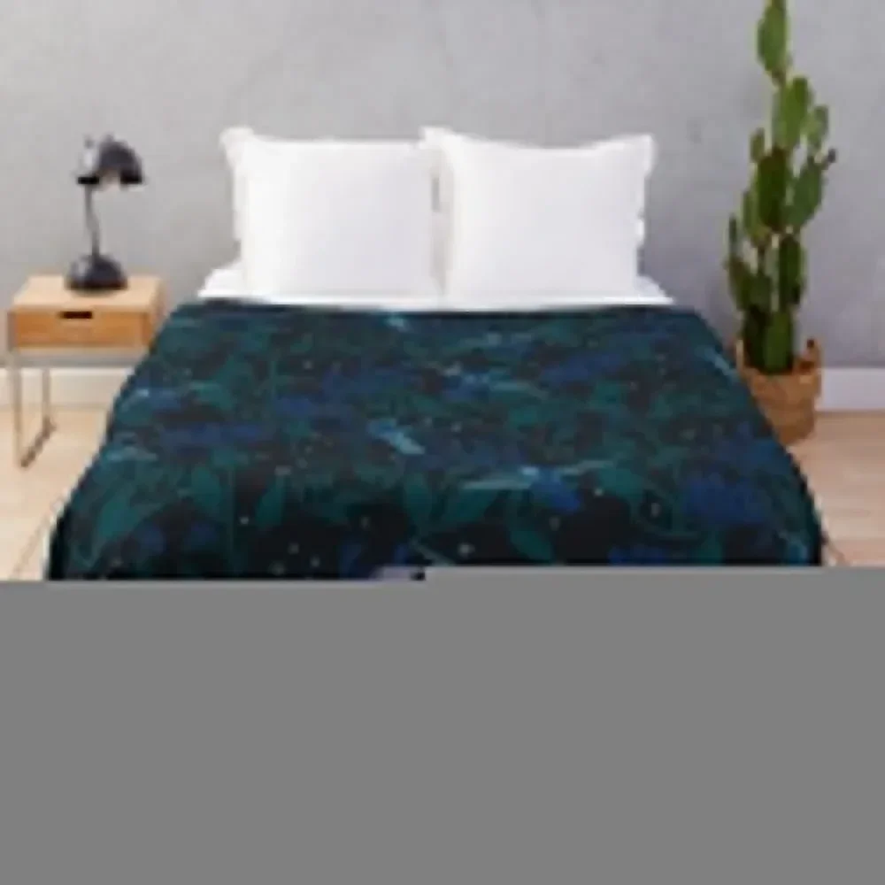 Hummingbirds and Honeysuckle on the New Moon Throw Blanket Tourist Blankets Sofas Of Decoration Blankets