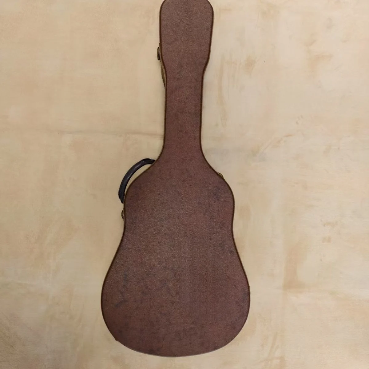 41 Inch Acoustic Guitar Hard Case Brown PU Leather Red Plush Lining for Gib Style Hummingbird Dove Songwriter