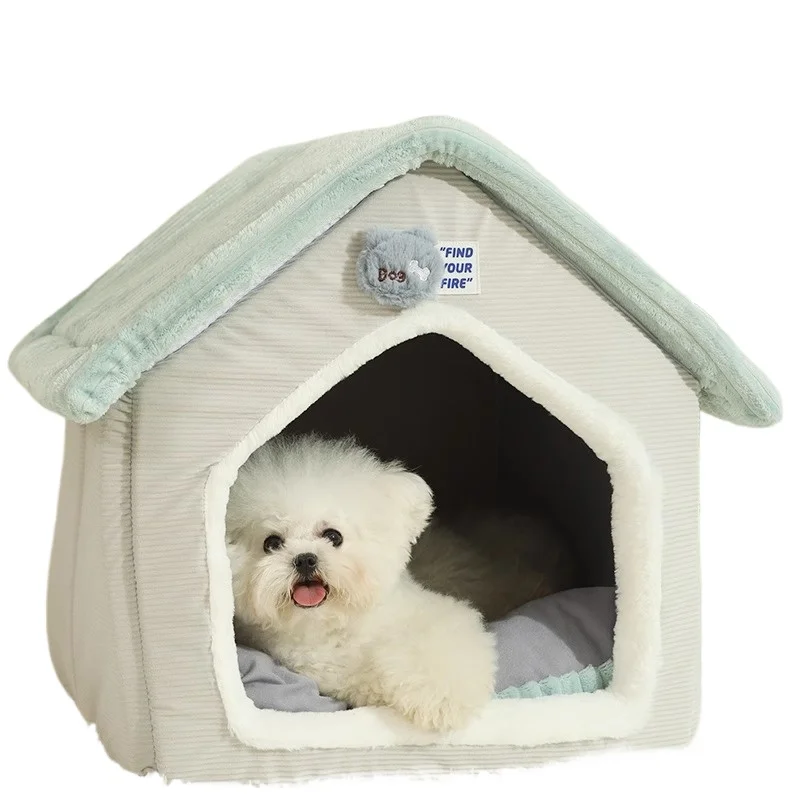 

Dog House 4 Seasons Universal Warm Waterproof Windproof Removable Indoor Tent for Small Dogs Pet Bed Closed Sleeping House