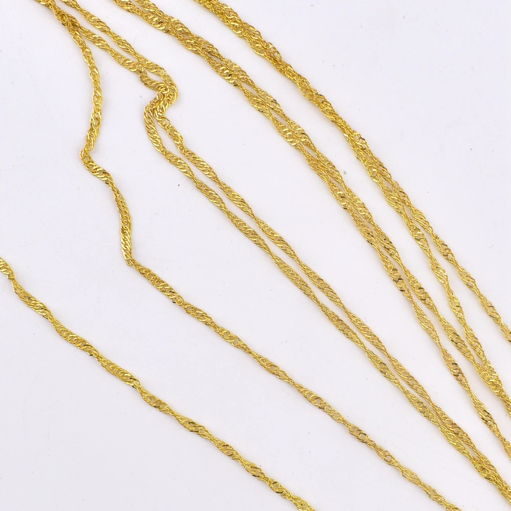 12Pcs/Lot 42cm Water-Wave Chain Necklace For Women DIY Jewelry Making Chains