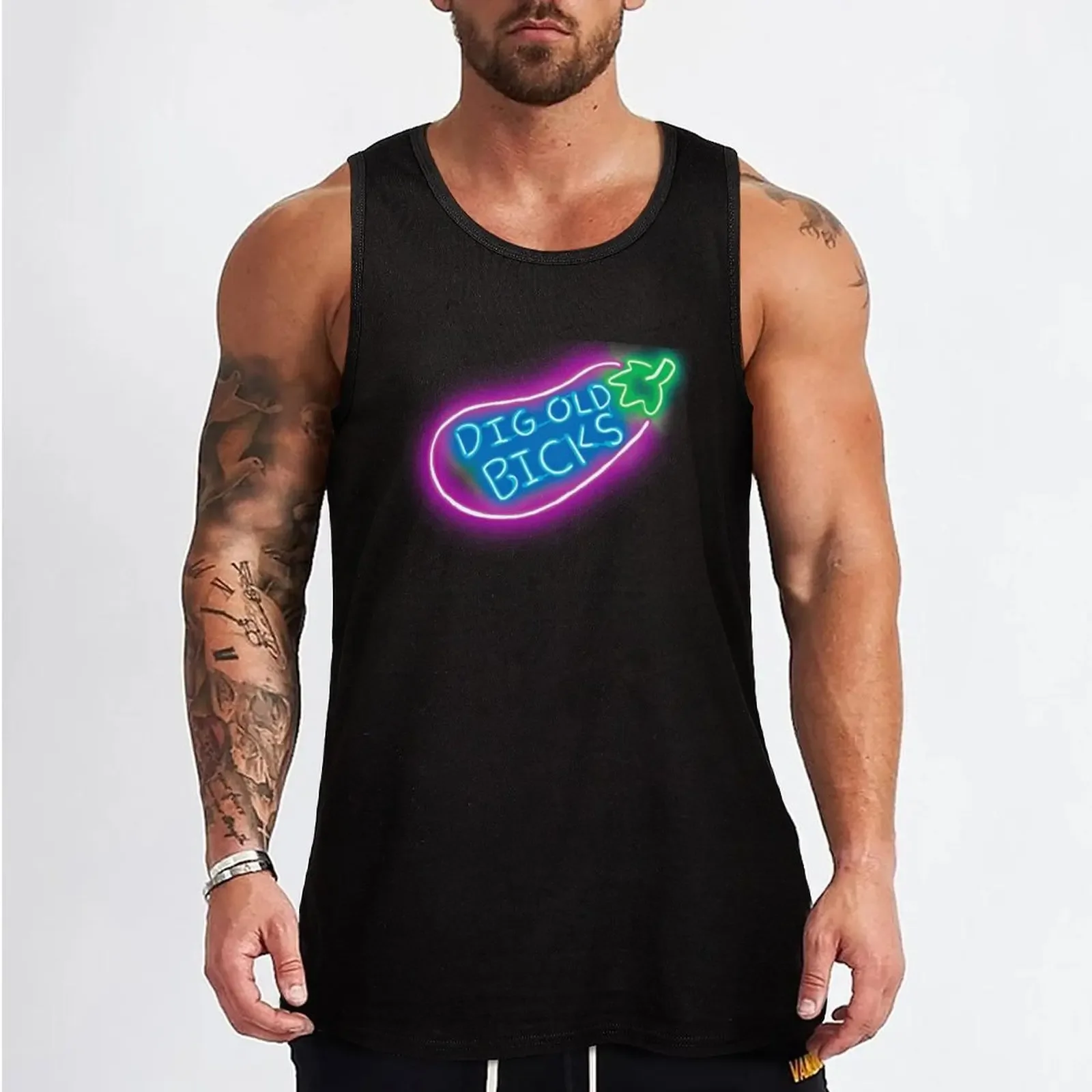 New Dig Old Bicks T-ShirtDIG OLD BICKS Tank Top Men's summer t-shirt sports vest sleeveless shirt man gym