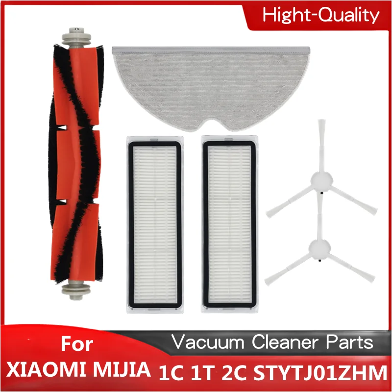 High Quality Side Roller HEPA Filter Main brush Mop kit For XIAOMI MIJIA 1C 1T 2C STYTJ01ZHM and STYTJ02ZHM Vacuum Cleaner Parts